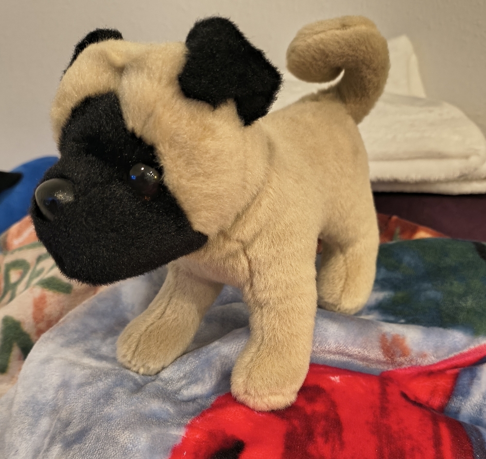 Douglas Cuddle Toys Hamilton Pug Plush Stuffed Animal Lifelike